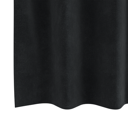 Blackout Gardiner Med Øjer 2 Stk Sort Velour