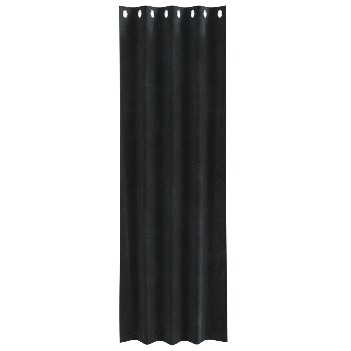 Blackout Gardiner Med Øjer 2 Stk Sort Velour