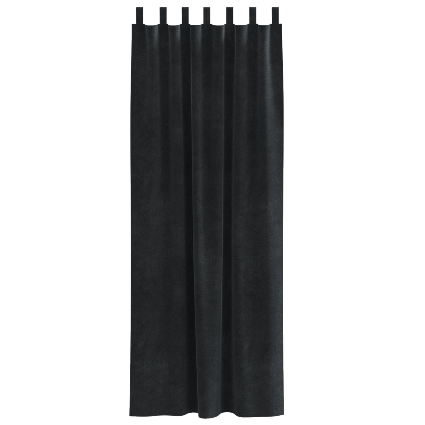 Mørklægningsgardiner Med Ophægs Løkker 2 Stk Sort Velour