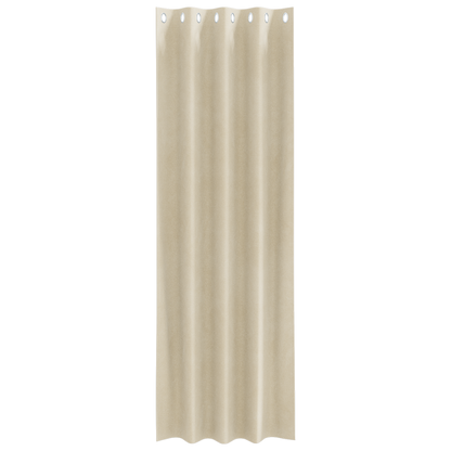 Mørklægningsgardiner Med Øjer 2 Stk Creme Velvet