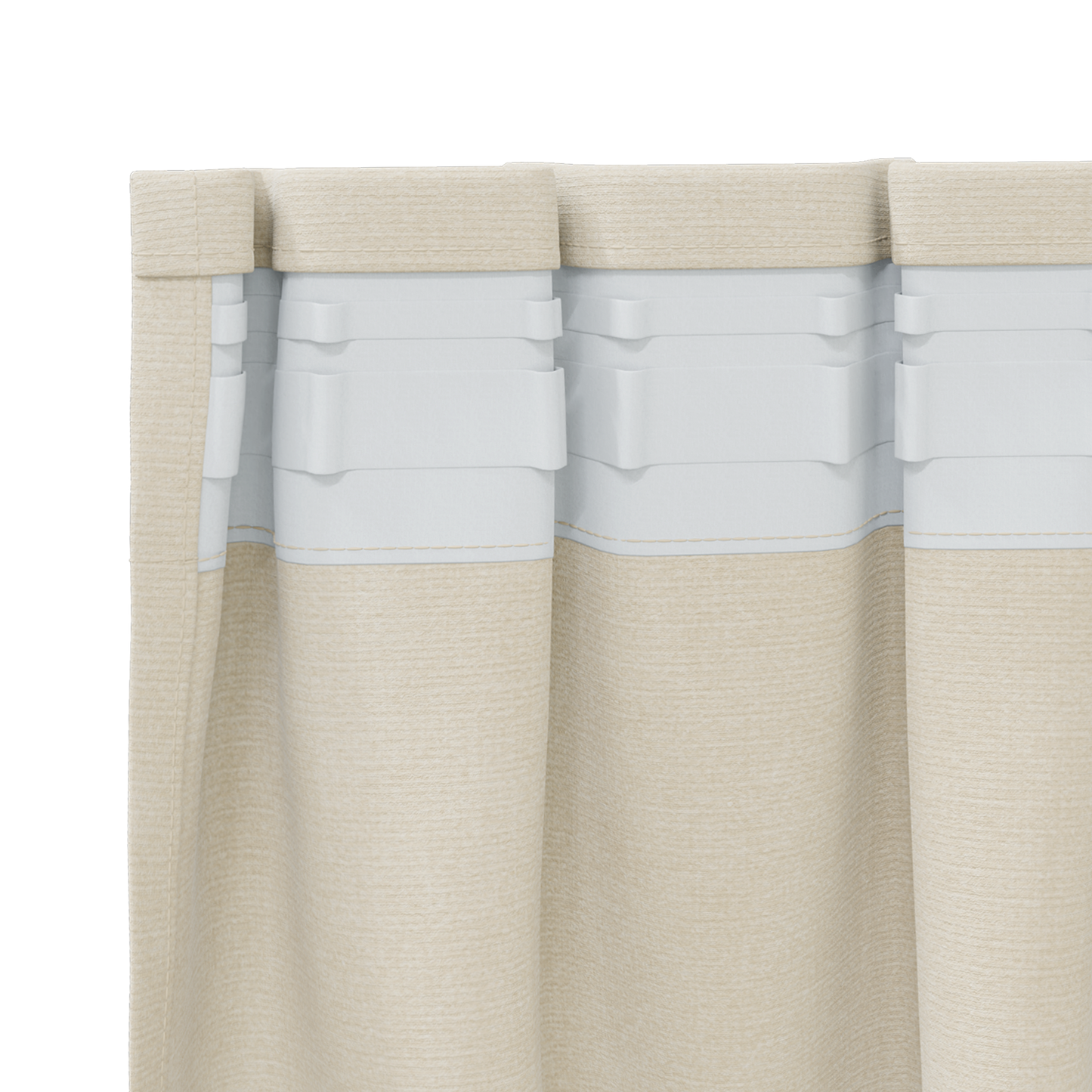 Mørklægningsgardiner Med Topbånd 2 Stk Creme Velvet