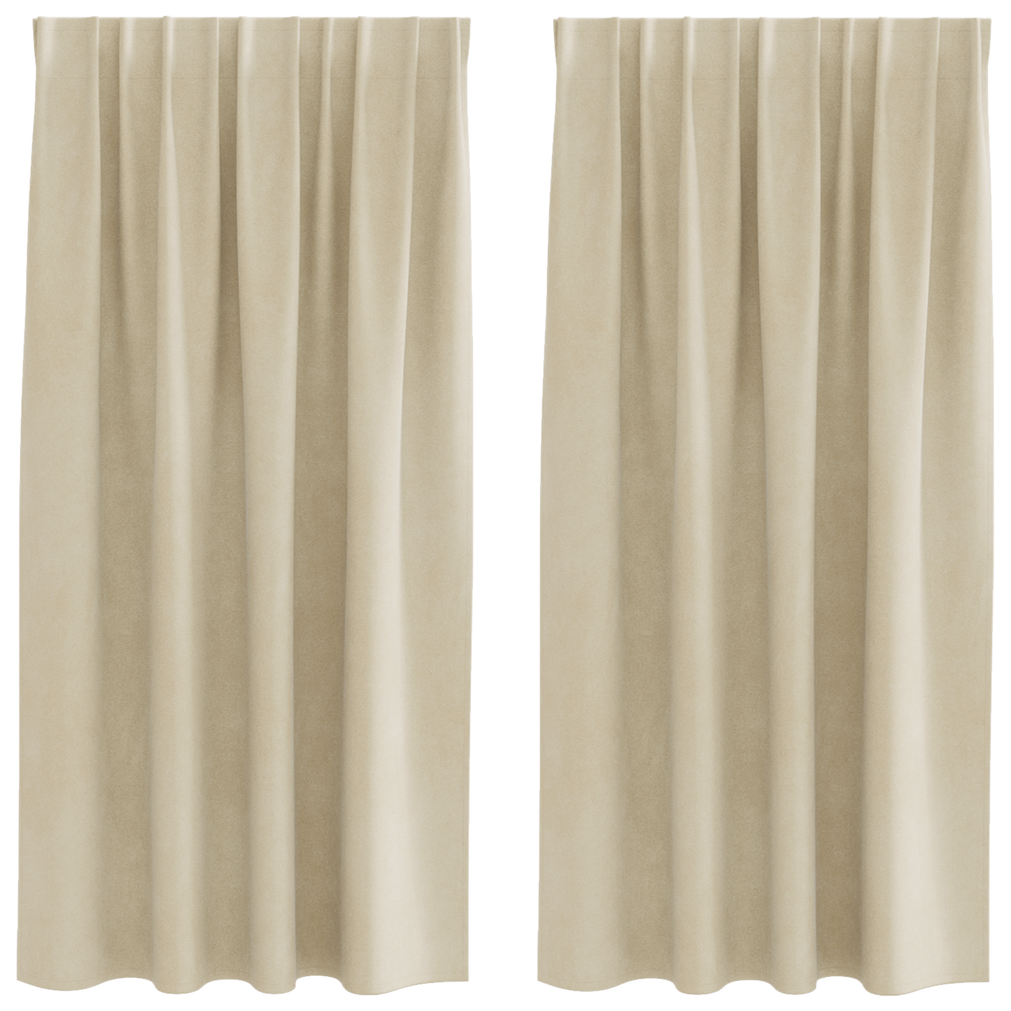Mørklægningsgardiner Med Topbånd 2 Stk Creme Velvet