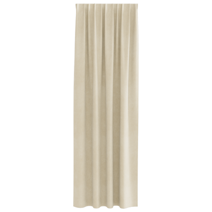 Mørklægningsgardiner Med Top Tape 2 Stk Creme Velvet