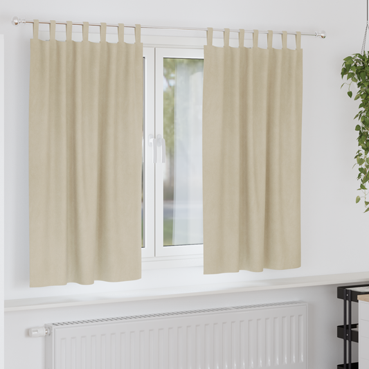 Mørklægningsgardiner Med Hængeleder 2 Stk Creme Velvet