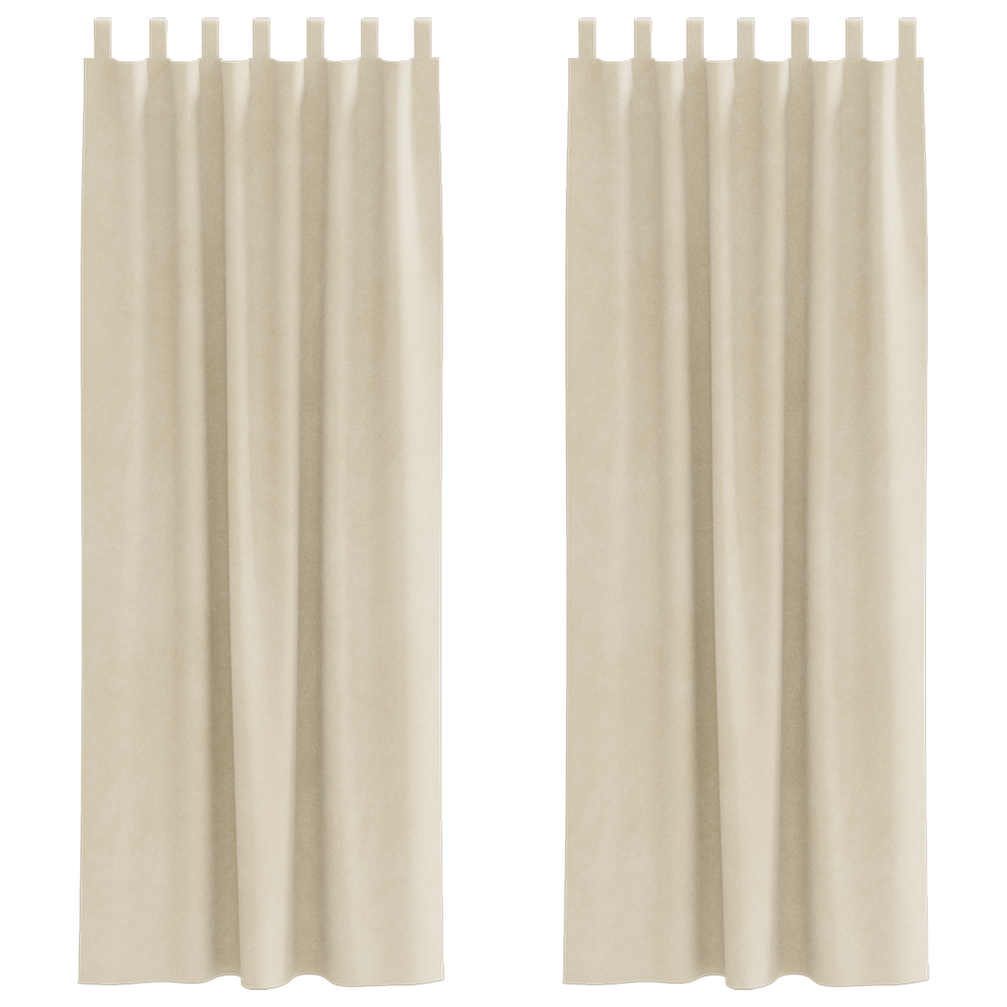 Blackout Gardiner Med Hængeløkker 2 Stk Creme Velvet