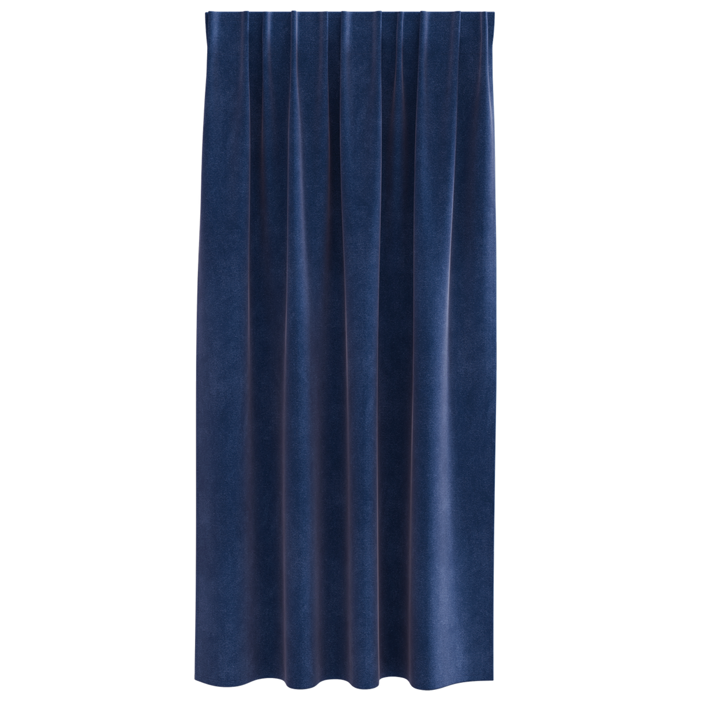 Mørklægningsgardiner Med Topbånd 2 Stk Mørkeblå Velour