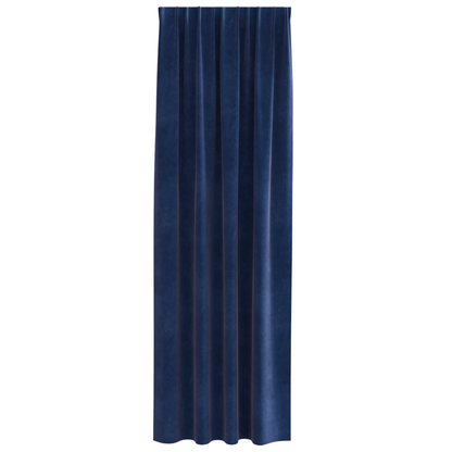 Blackout Gardiner Med Top Tape 2 Stk Mørkeblå Velour