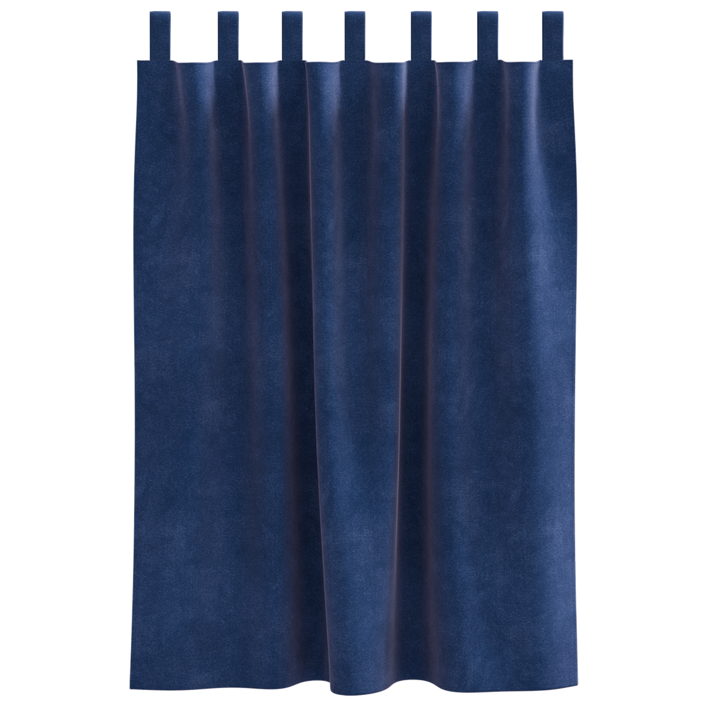 Blackout Gardiner Med Hængehuller 2 Pcs Mørkeblåt Velour