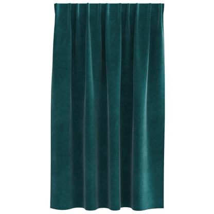 Blackout Gardiner Med Topbånd 2 Stk Mørkegrøn Velour