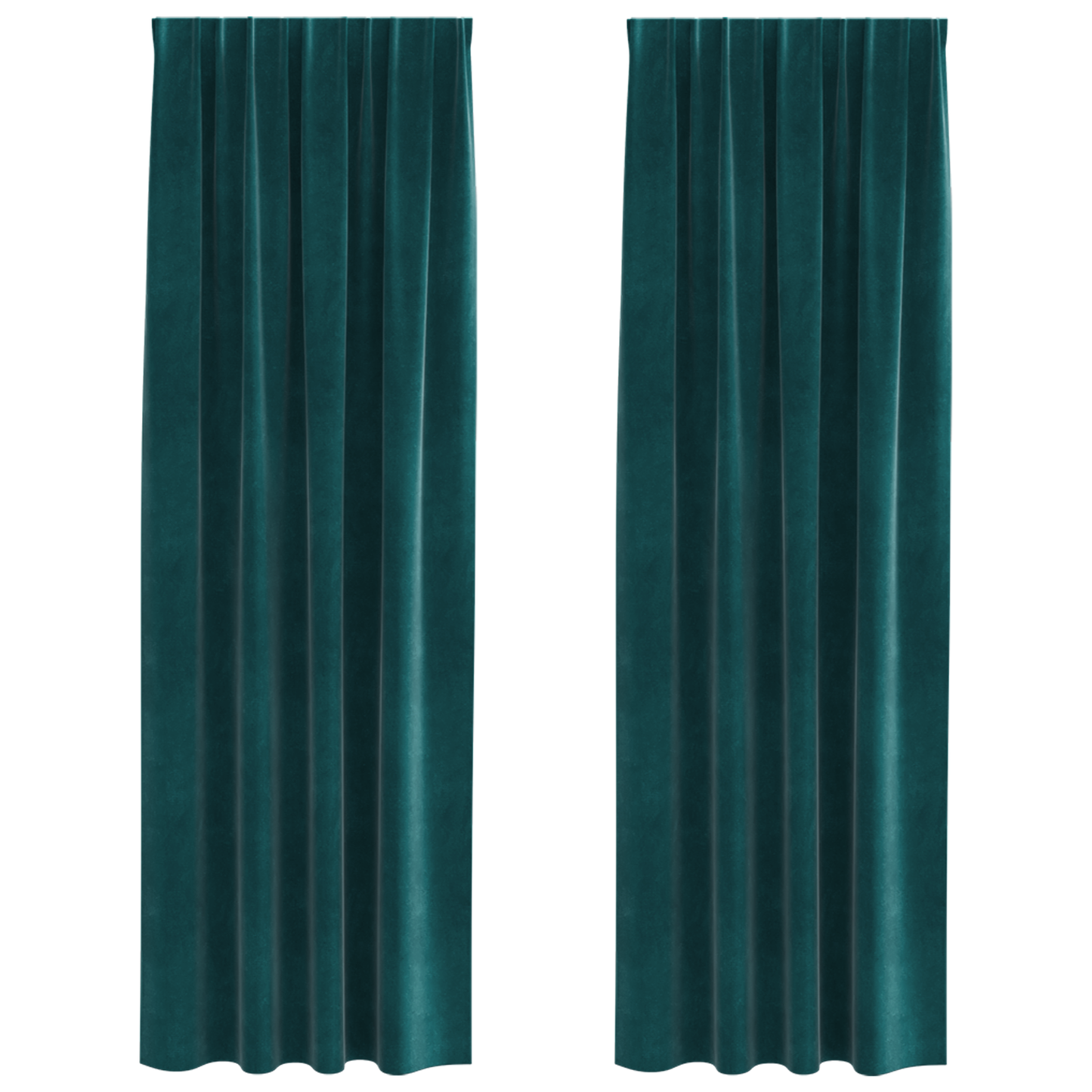 Blackout Gardiner Med Top Tape 2 Stk Mørkegrøn Velvet