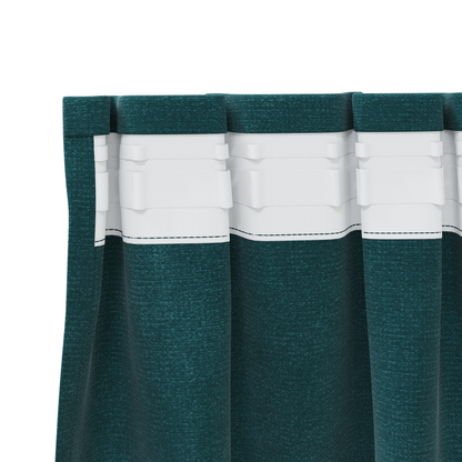 Mørklægningsgardiner Med Topbånd 2 Stk Mørkegrønt Velour