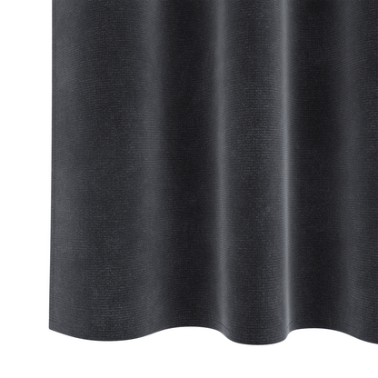 Mørklægningsgardiner Med Topbånd 2 Stk Mørkegrå Velour