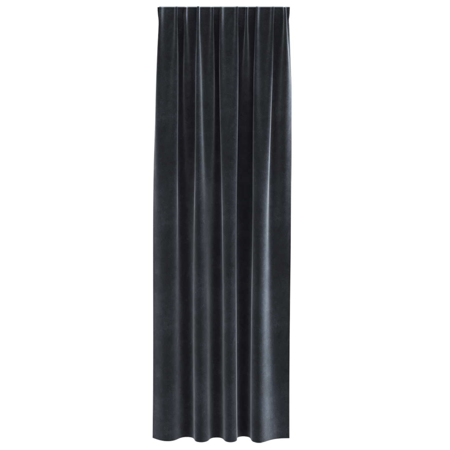 Mørklægningsgardiner Med Topbånd 2 Stk Mørkegrå Velour