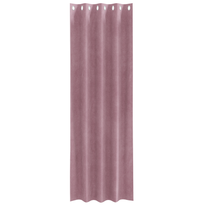 Mørklægningsgardiner Med Øjer 2 Stk Mørk Pink Velour