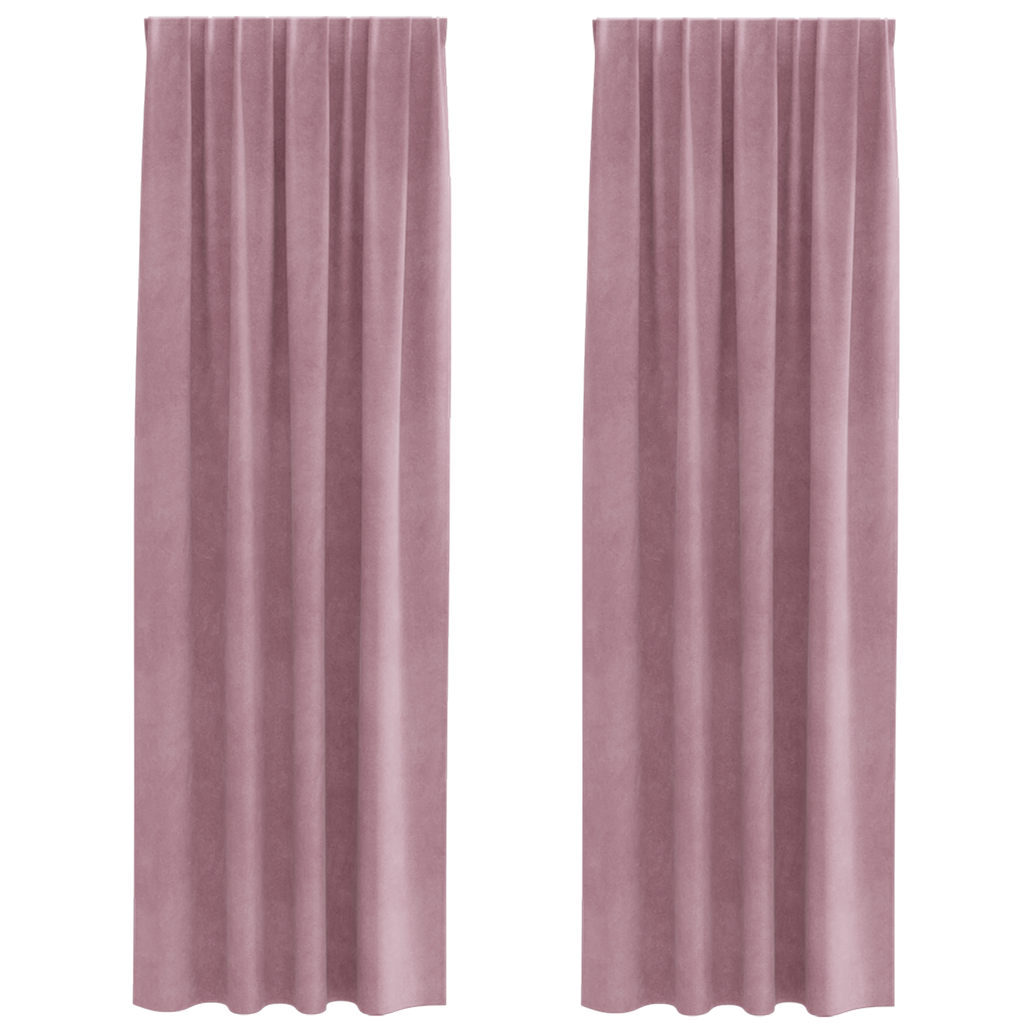 Mørklægningsgardiner Med Topbånd 2 Stk Mørk Pink Fløjl