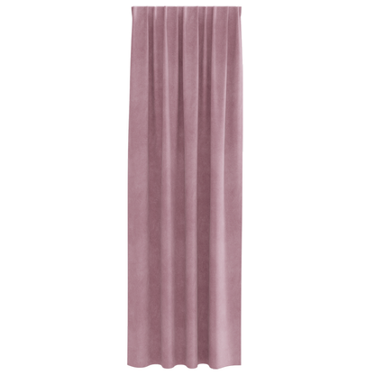 Mørklægningsgardiner Med Topbånd 2 Stk Mørk Pink Fløjl