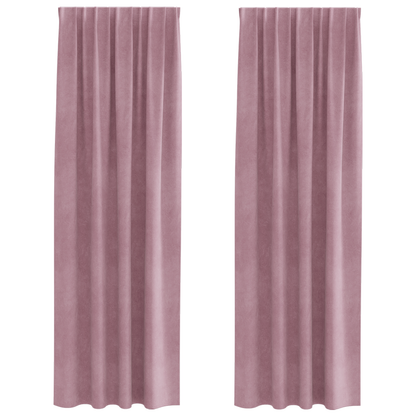 Blackout Gardiner Med Top Tape 2 Stk Mørk Pink Velvet