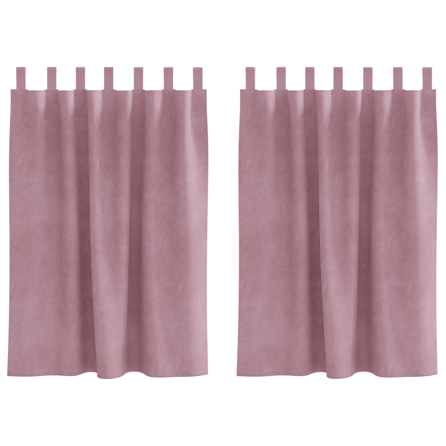 Mørklægningsgardiner Med Ophængsløkker 2 Stk Mørk Pink Fløjl