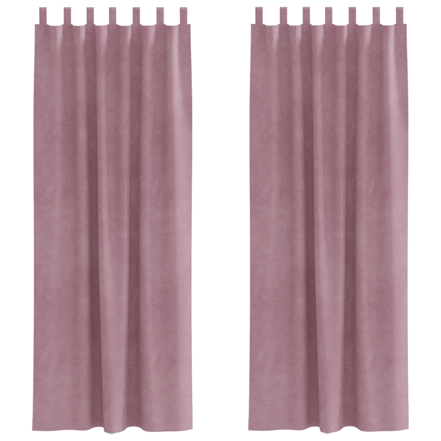 Mørklægningsgardiner Med Hængesløjfer 2 Stk Mørk Pink Velour