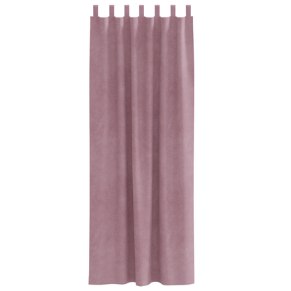 Mørklægningsgardiner Med Hængesløjfer 2 Stk Mørk Pink Velour