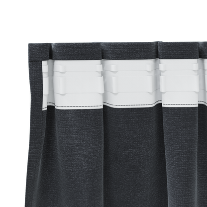 Blackout Gardiner Med Top Tape 2 Stk Lys Grå Velour