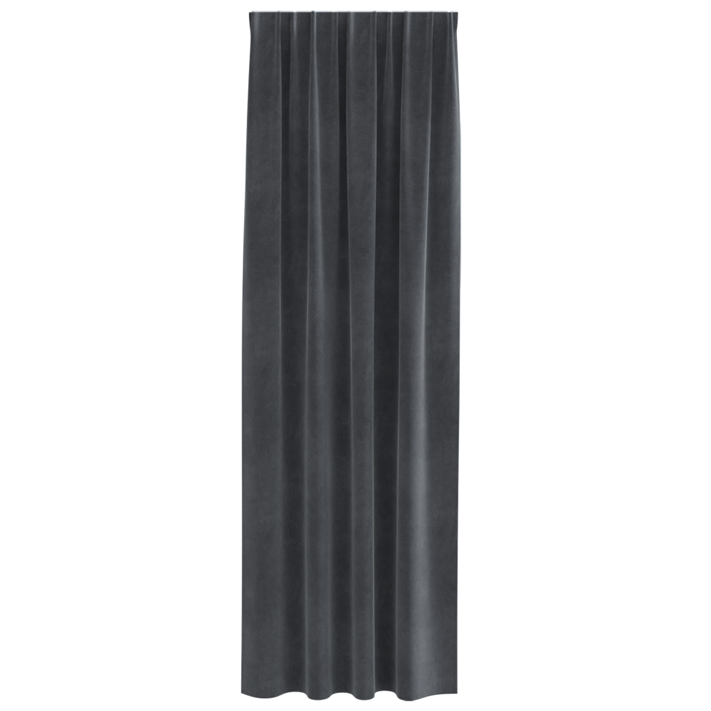 Blackout Gardiner Med Top Tape 2 Stk Lys Grå Velour