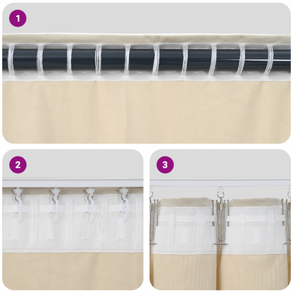 Blackout Gardiner Med Top Tape 2 Stk Vinrød Velour