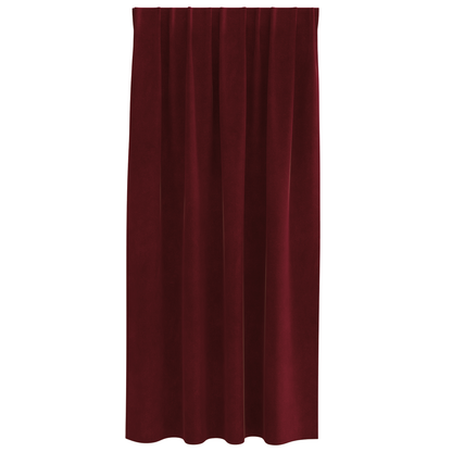 Mørklægningsgardiner Med Topbånd 2 Stk Vinrød Velour