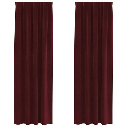 Blackout Gardiner Med Top Tape 2 Stk Vinkræd Velour