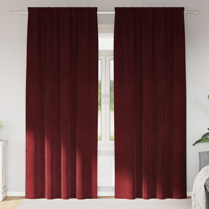 Blackout Gardiner Med Top Tape 2 Stk Vinkræd Velour