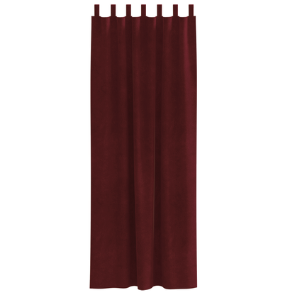 Mørklægningsgardiner Med Ophængsløkker 2 Stk Vinrød Velour
