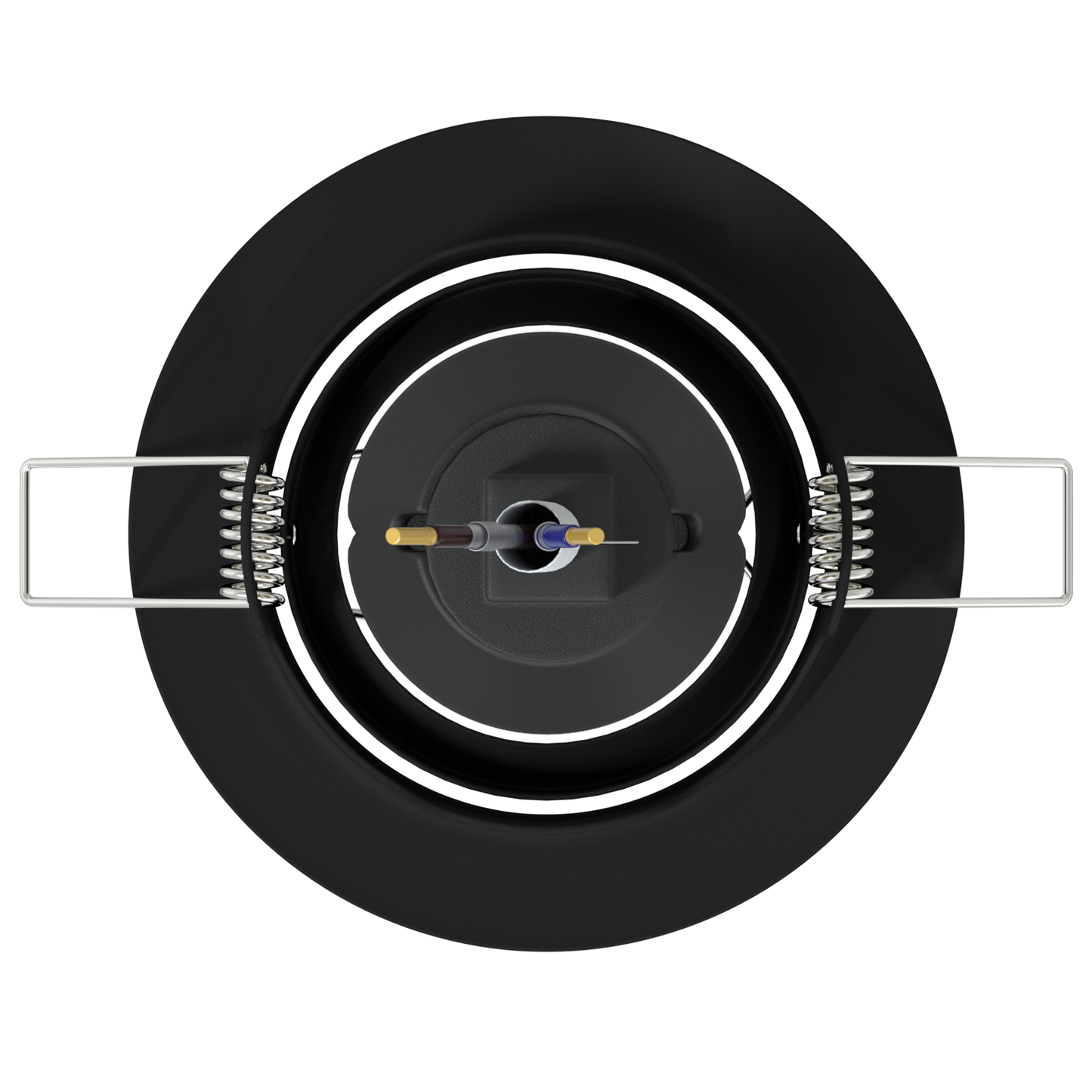 Indbygningsspots 6 Stk Rund Gu10 Sort Ø90 Mm Stål