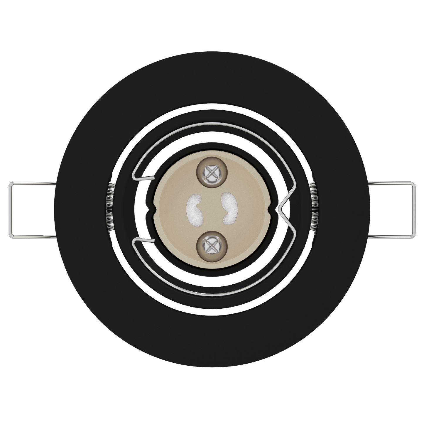 Indbygningsspot 12 Stk Runde Gu10 Sort Ø90 Mm Stål