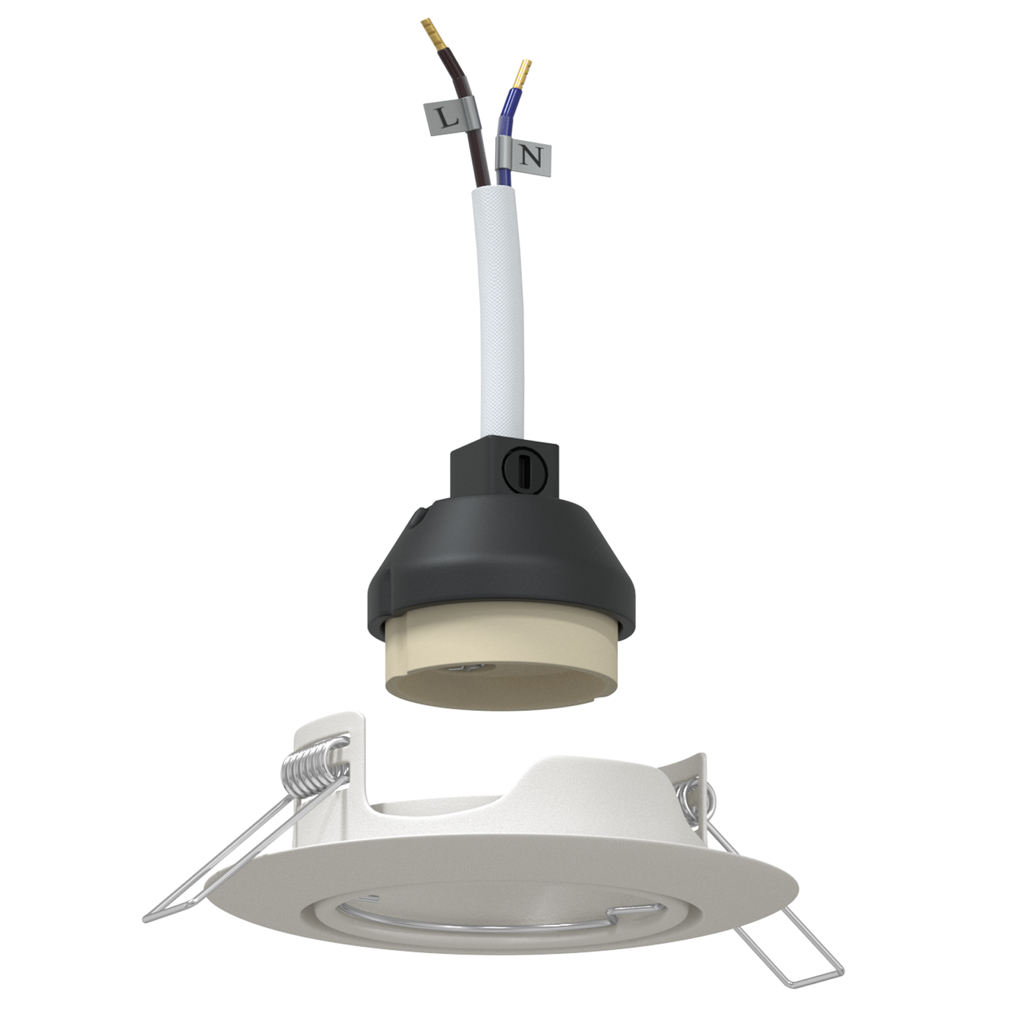 Indbyggede Spotlights 12 Stk Runde Gu10 Hvid Ø90 Mm Stål