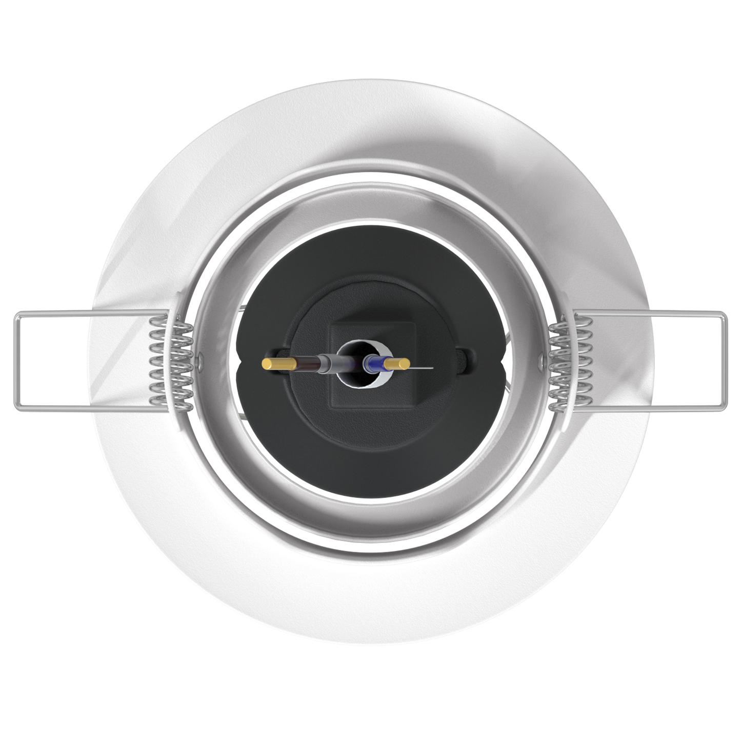 Indbyggede Spotlights 12 Stk Runde Gu10 Hvid Ø90 Mm Stål