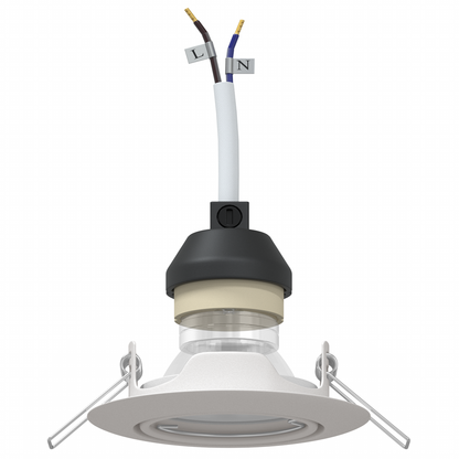 Indbyggede Spotlights 24 Stk Runde Gu10 Hvid Ø90 Mm Stål