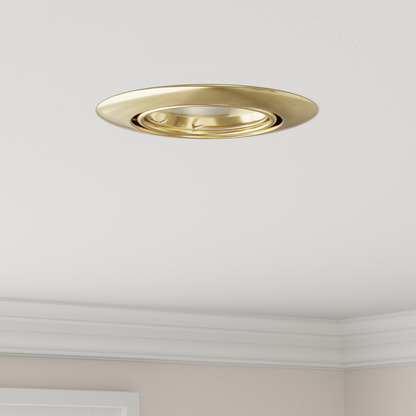 Indbyggede Spotlights 6 Stk Runde Gu10 Guld Ø90 Mm Stål
