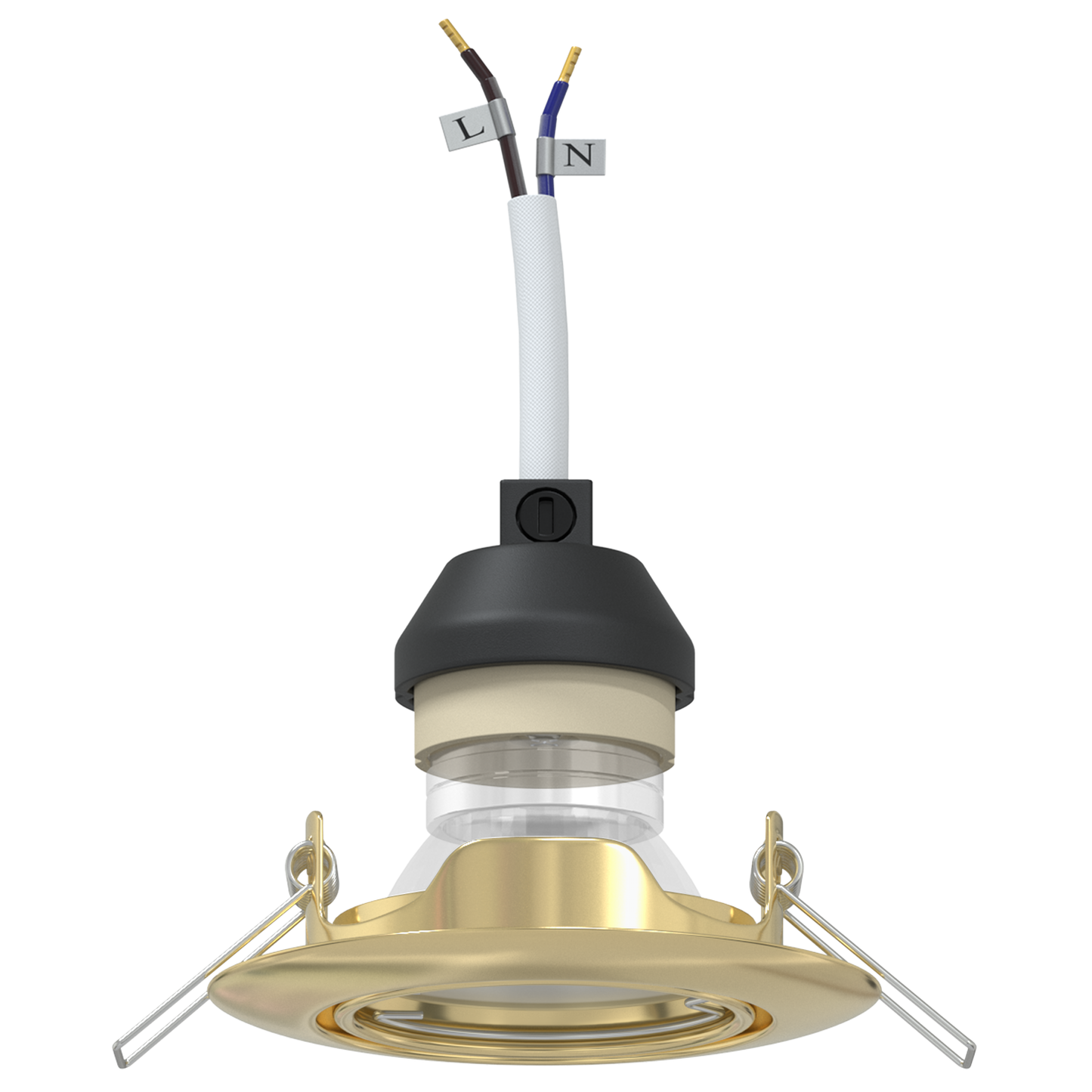 Indbyggede Spotlights 6 Stk Runde Gu10 Guld Ø90 Mm Stål