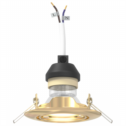Indbyggede Spotlights 12 Stk Runde Gu10 Guld Ø90 Mm Stål