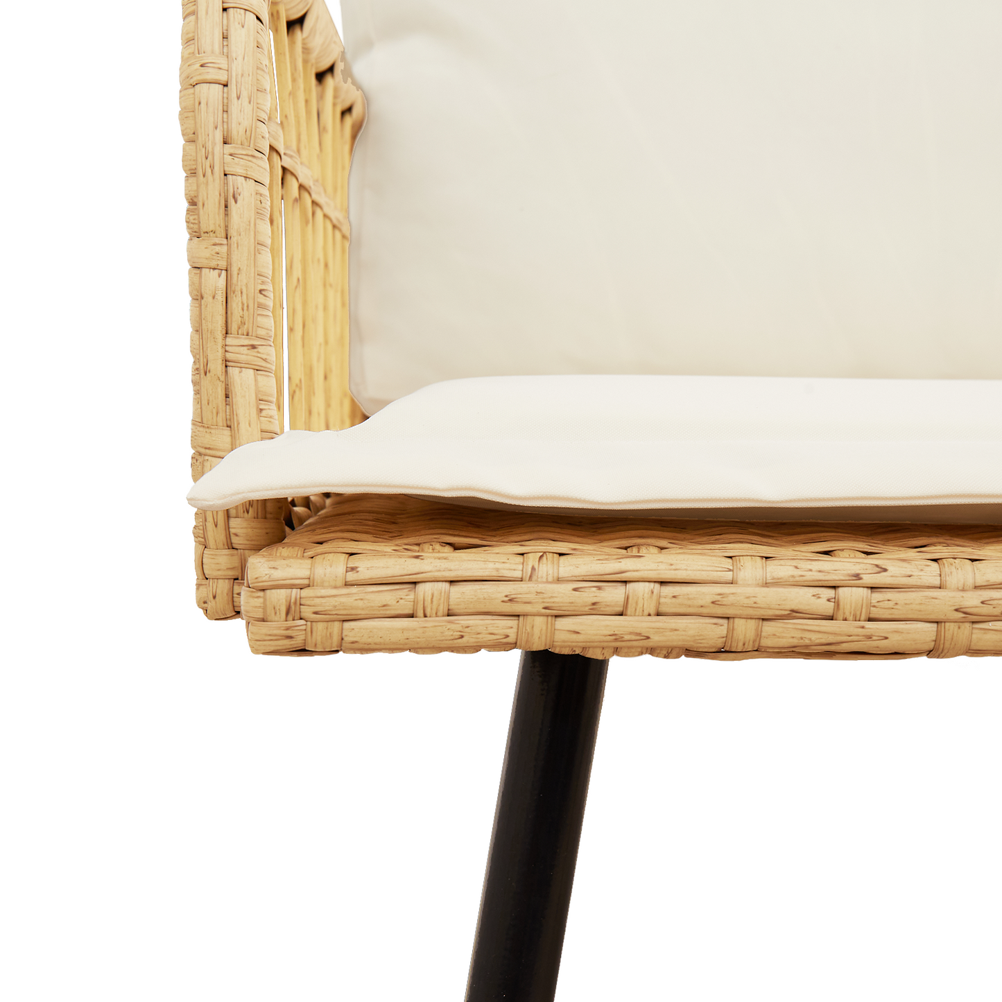 Havnebænk Natural 114X64X78 Cm Poly Rattan