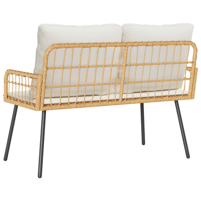 Havnebænk Natural 114X64X78 Cm Poly Rattan