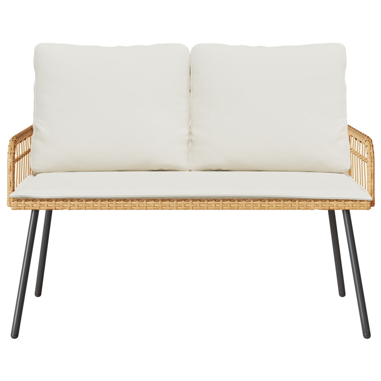 Havnebænk Natural 114X64X78 Cm Poly Rattan