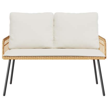 Havnebænk Natural 114X64X78 Cm Poly Rattan