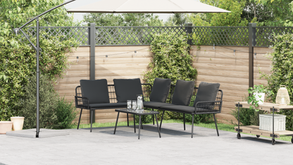 L-Formet Sofa Sort 231X173X78 Cm Poly Rattan