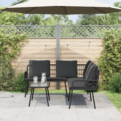 L-Formet Sofa Sort 231X173X78 Cm Poly Rattan