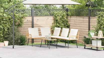 L-Formet Sofa Natural 231X173X78 Cm Poly Rattan