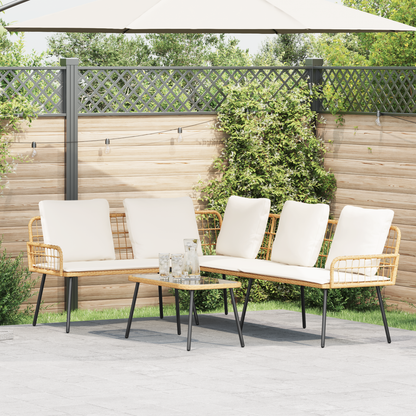 L-Formet Sofa Natural 231X173X78 Cm Poly Rattan