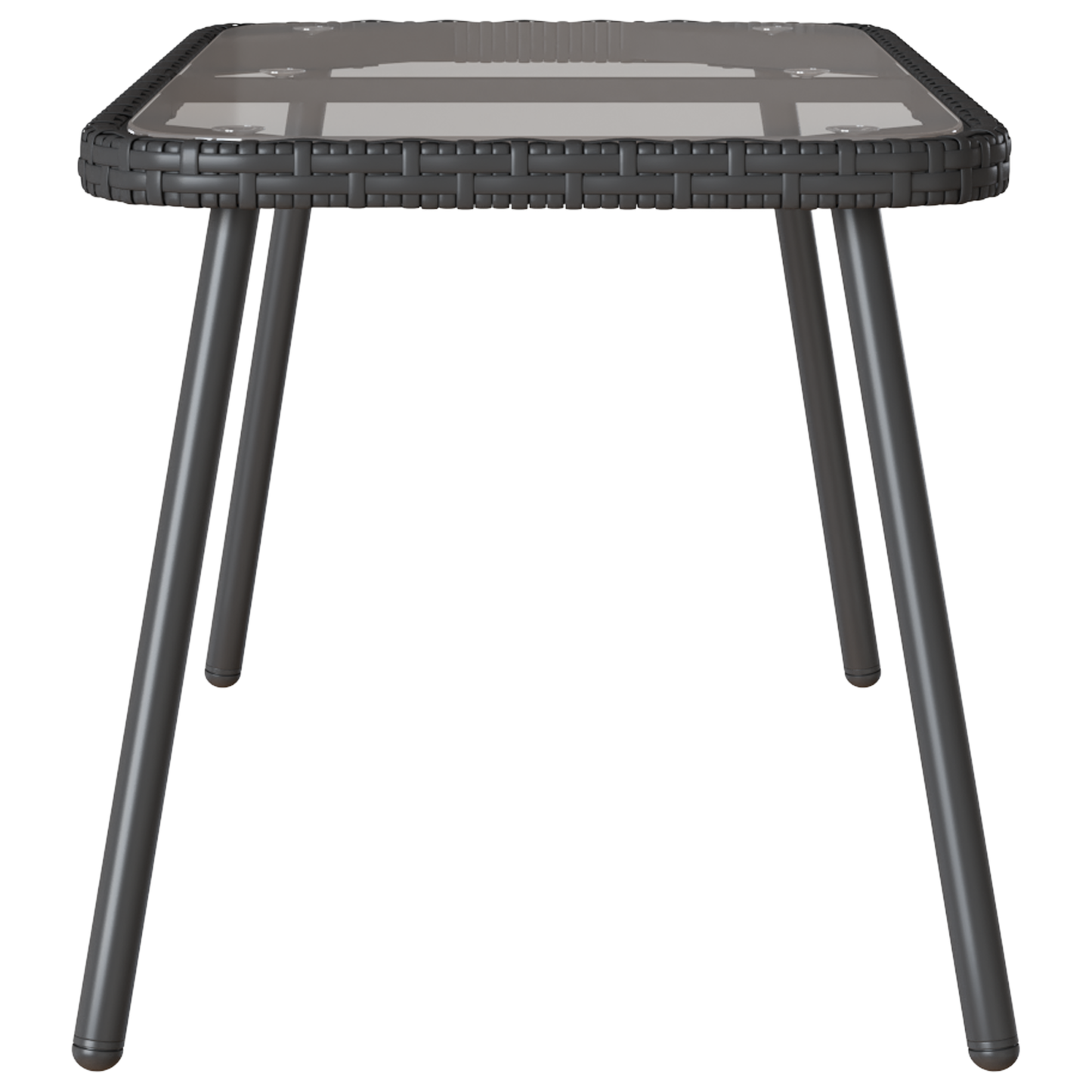 Kaffebord Sort 90X45X42 Cm Polyrattan