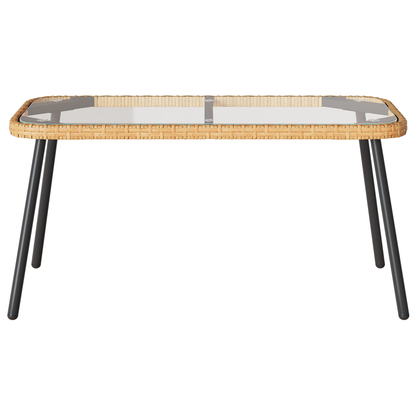 Sofabord Naturlig 90X45X42 Cm Poly Rattan