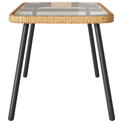 Sofabord Naturlig 90X45X42 Cm Poly Rattan